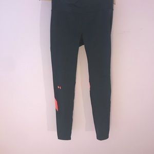 Under Armour Dark Grey with pink mesh Leggings